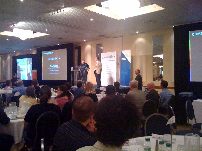 Steve Wozniak speaking at Communitech event in Waterloo