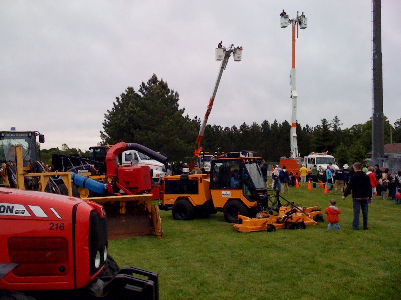 Various pieces of heavy equipment including hydro trucks