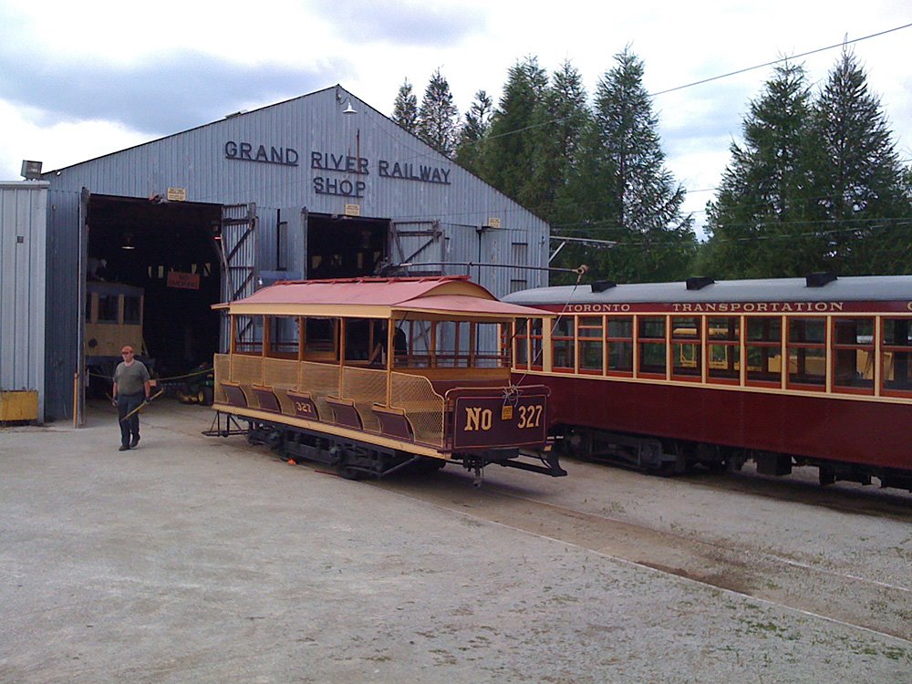 Two railway cars at the Halton County Radial Railway