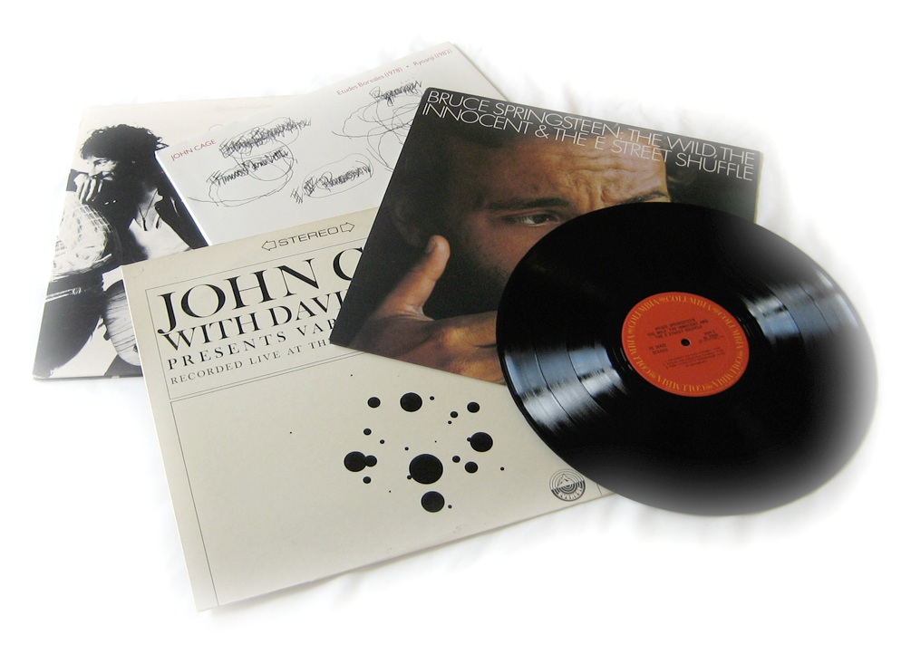 LPs by John Cage and Bruce Springsteen