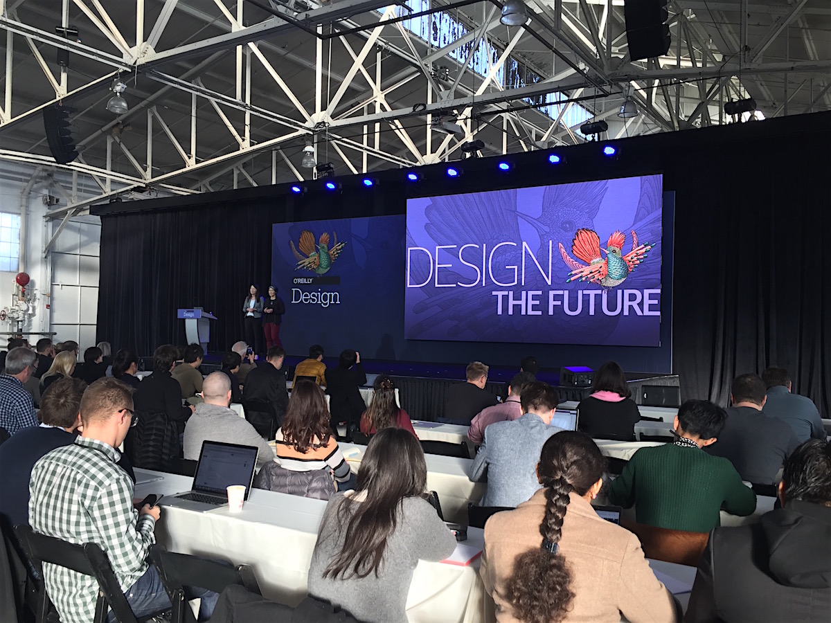 Presenters onstage at the OReilly Design Conference